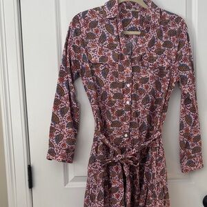 Roller Rabbit Floral Print Shirt Dress